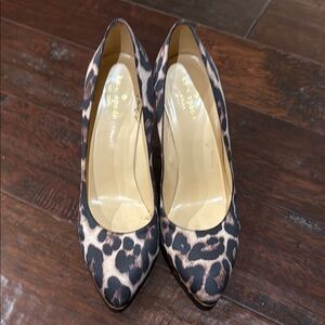 Gently Loved Kate Spade Leopard Print Comfortable Heels